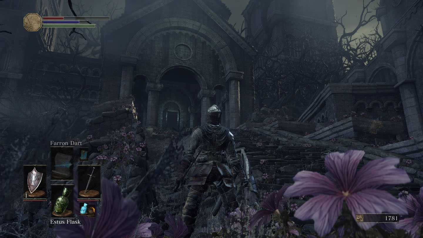 Dark Souls 3 knight and flowers